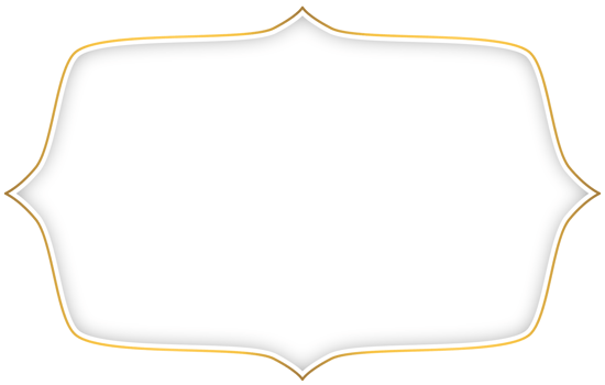 Sophisticated White and Gold Shadowed Islamic Border Art png