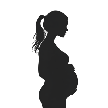 Pregnant woman silhouette png