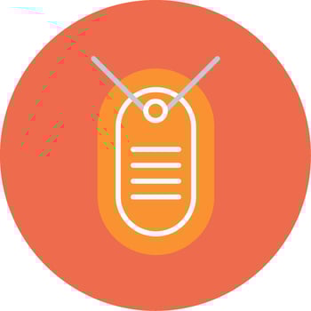 Dog Tag Icon Design vector