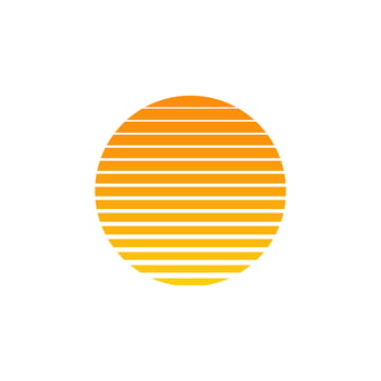 Old vintage sun circle sunrise. vector