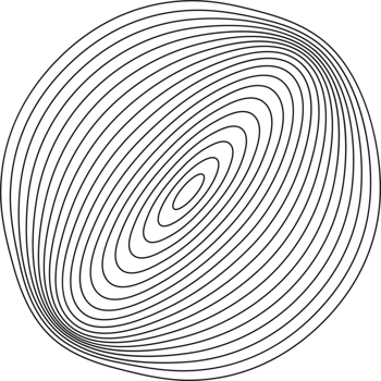 Topography line pattern circles. Circular organic rings. Wavy abstract shape with wooden texture. Concentric ripple contour graphic element. png