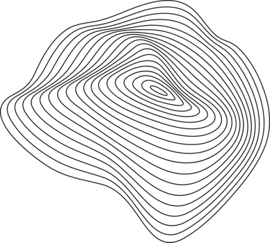 Topography line pattern circles. Circular organic rings. Wavy abstract shape with wooden texture. Concentric ripple contour graphic element. png