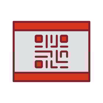 QR Code Business Card Icon Design vector