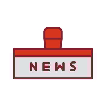 News Studio Icon Design vector