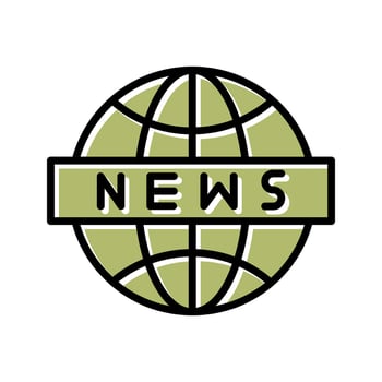 News Globe Icon Design vector