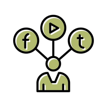 Social Media Influencer Icon Design vector