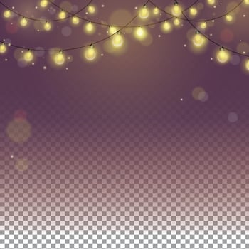 Bulb lights ornament for festival poster vector
