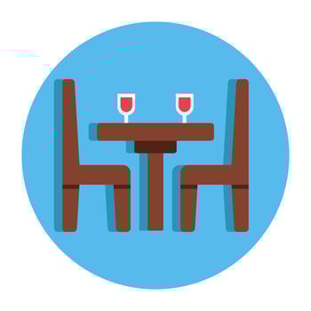 Trendy vectors design of cafe table