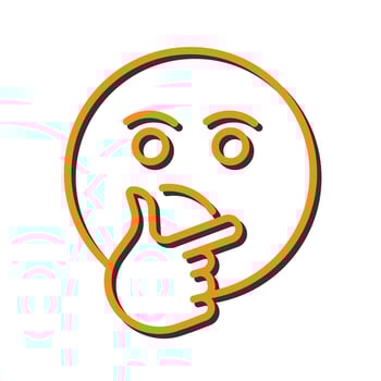 Thinking Face Icon Design vector