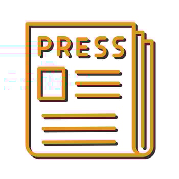 Press Release Icon Design vector