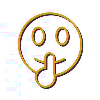 Shushing Face Icon Design vector