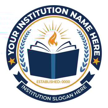 Education logo and minimal school badge design template vector