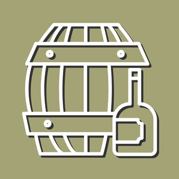 Wine Barrel Icon Design vector