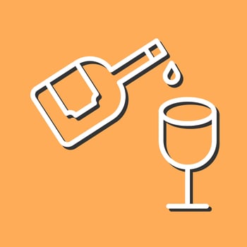 Wine Pouring Icon Design vector