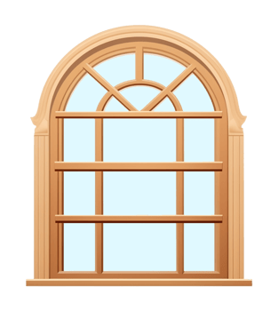 Window Arch Isolated on Transparent Background png
