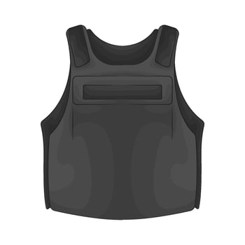 police bulletproof vest vector