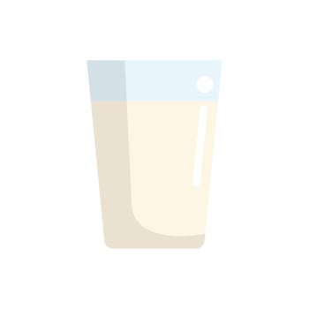 Glass containing milk being poured with splash and copy space vector