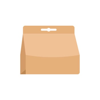 Brown paper bag packaging with hang hole vector