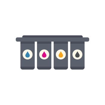 Continuous ink supply system showing remaining ink levels vector