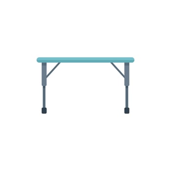 Folding table standing isolated on white background vector