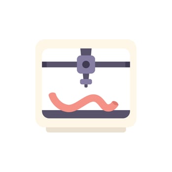 3d printer creating wavy shape in modern laboratory vector