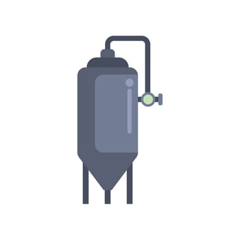 Industrial tank is holding liquid for production process vector