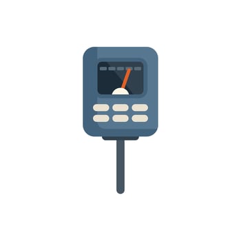 Digital glucometer measuring blood sugar level icon vector