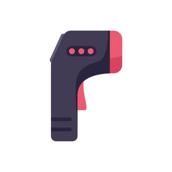 Non contact infrared thermometer gun measuring temperature vector