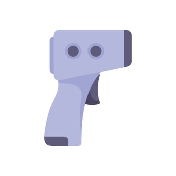Digital infrared thermometer gun measuring temperature vector