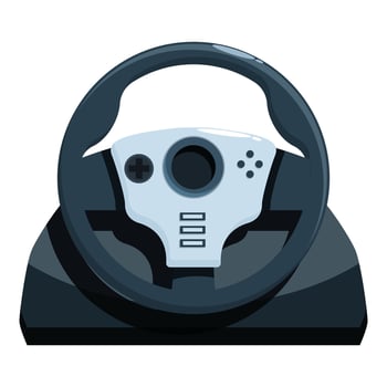 Modern steering wheel for racing games with realistic design illustration vector