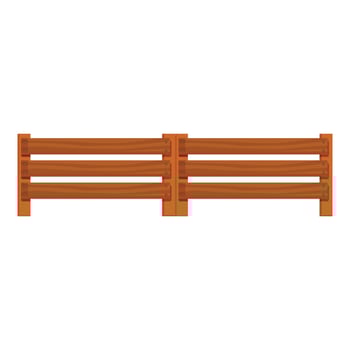 Wooden fence creating a barrier on white background vector