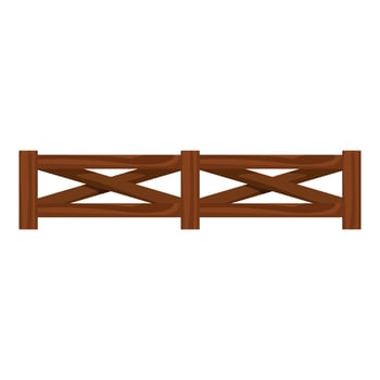 Wooden fence separating providing security and privacy vector