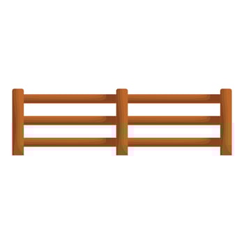 Wooden fence separating two areas is dividing space vector