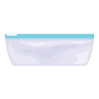 Reusable silicone zipper storage bag for food vector