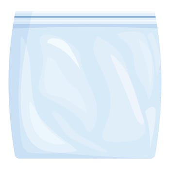 Realistic empty plastic zipper bag is waiting to be filled vector