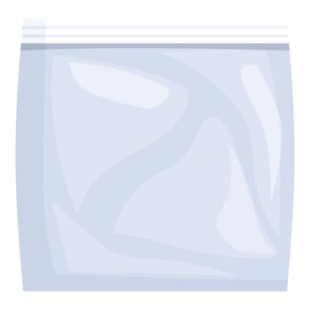 Realistic empty transparent plastic zipper bag with lock vector