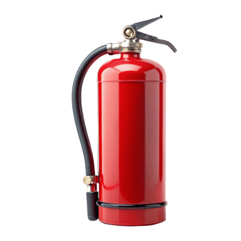 fire extinguisher on transparent background png
