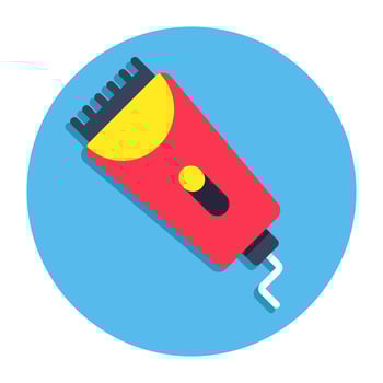 A colored design icon of shaving machine vector