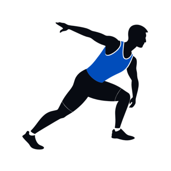 Exercise man silhouette on transparent background png