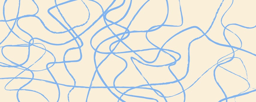 Abstract background with hand-drawn curves. Curved ink strokes of different thickness.Wavy minimalist template vector