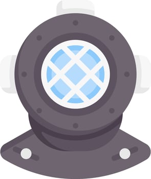 Diving helmet icon illustration vector