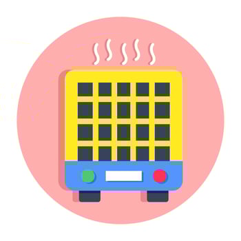An icon design of heater vector