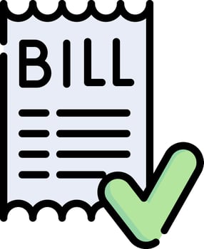 Bill check icon illustration vector