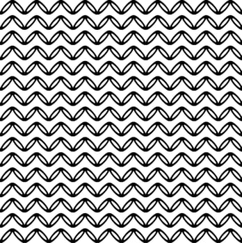 Original black seamless pattern in the form of wavy lines on a white background vector