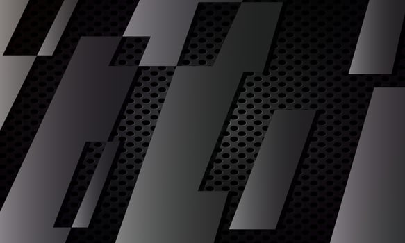 Abstract dark background with metallic elements. stainless blank space. vector