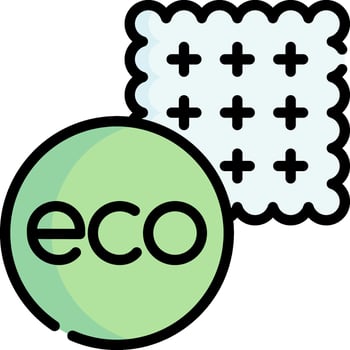 Eco logo with a green and white square vector