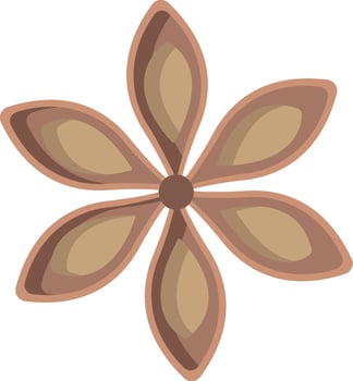 A flower with brown petals on a white background vector