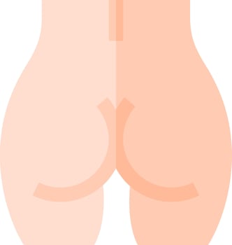 An illustration of a woman's butt vector