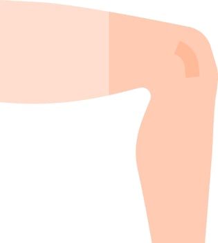 A person with a knee injury vector