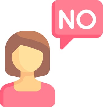 No speech bubble icon vector
